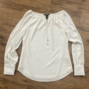 Cream Long Sleeve Blouse